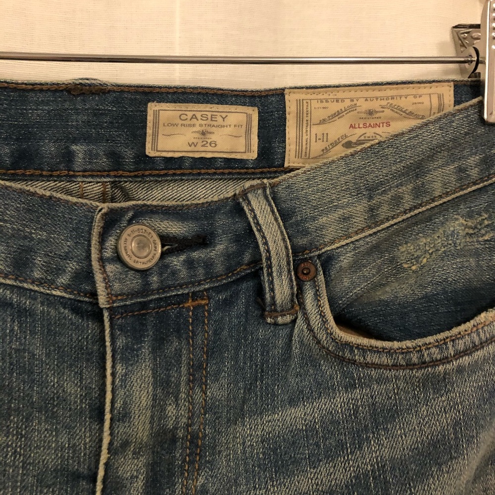 Distressed All Saints Jeans - Picture 5 of 8